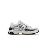 Chanel Logo CC White Silver