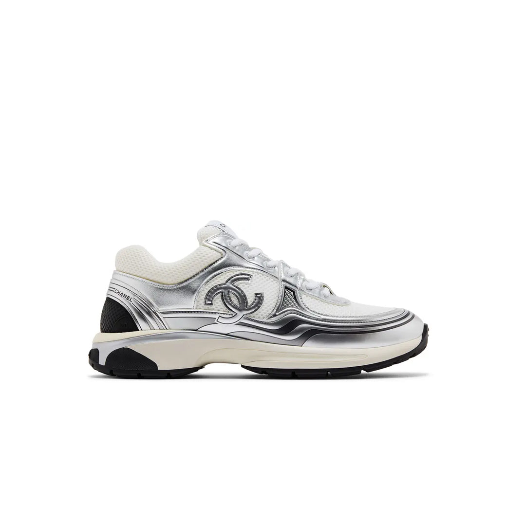 Chanel Logo CC White Silver