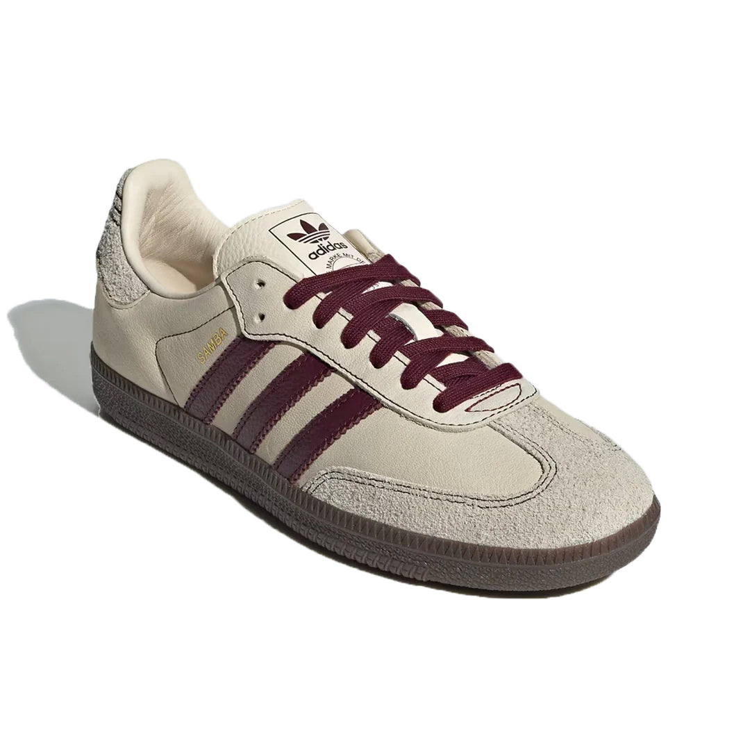 Adidas Samba OG Wonder White Maroon